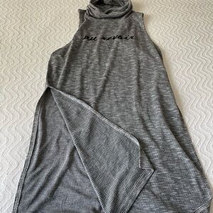 Forever 21 Striped Gray Turtleneck Top